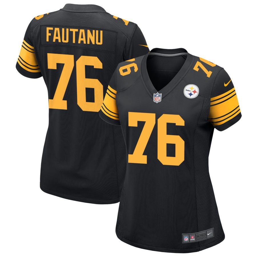 Troy Fautanu Women's Nike  Black Pittsburgh Steelers Alternate Custom Game Jersey