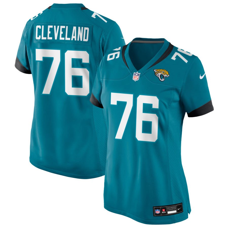 Ezra Cleveland Women's Nike Teal Jacksonville Jaguars Custom Game Team Jersey