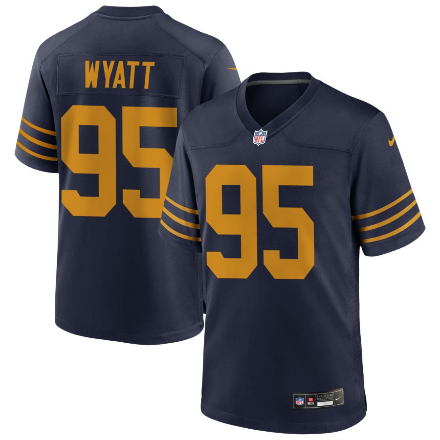 Devonte Wyatt Men's Nike Navy Green Bay Packers The 1923 Classic Game Custom Jersey