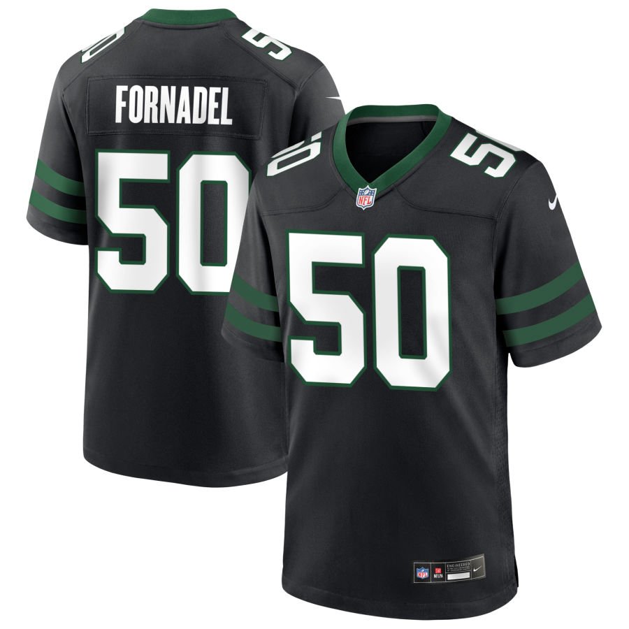 Liam Fornadel Men's Nike  Legacy Black New York Jets Alternate Custom Game Jersey