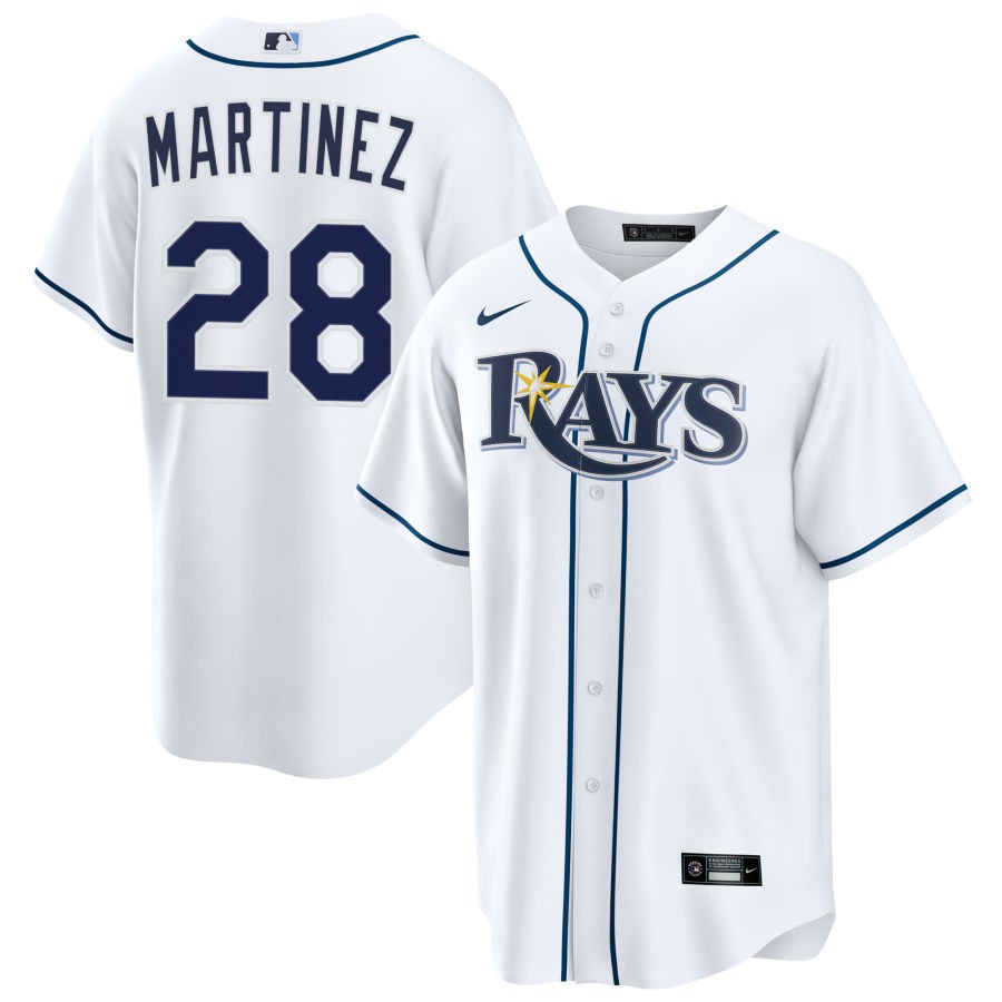 Hunter Bigge Men's Nike  White Tampa Bay Rays Home Custom Replica Jersey