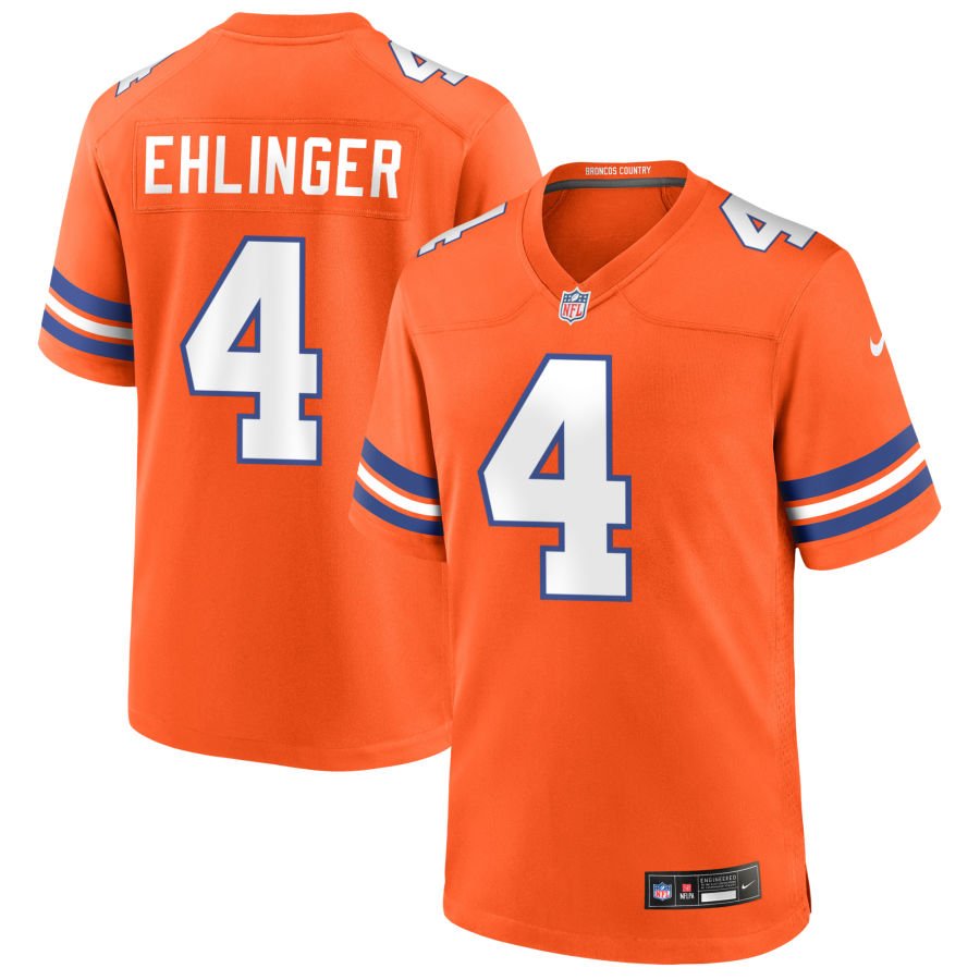 Sam Ehlinger Men's Nike Orange Denver Broncos Mile High Collection 1977 Throwback Custom Game Jersey