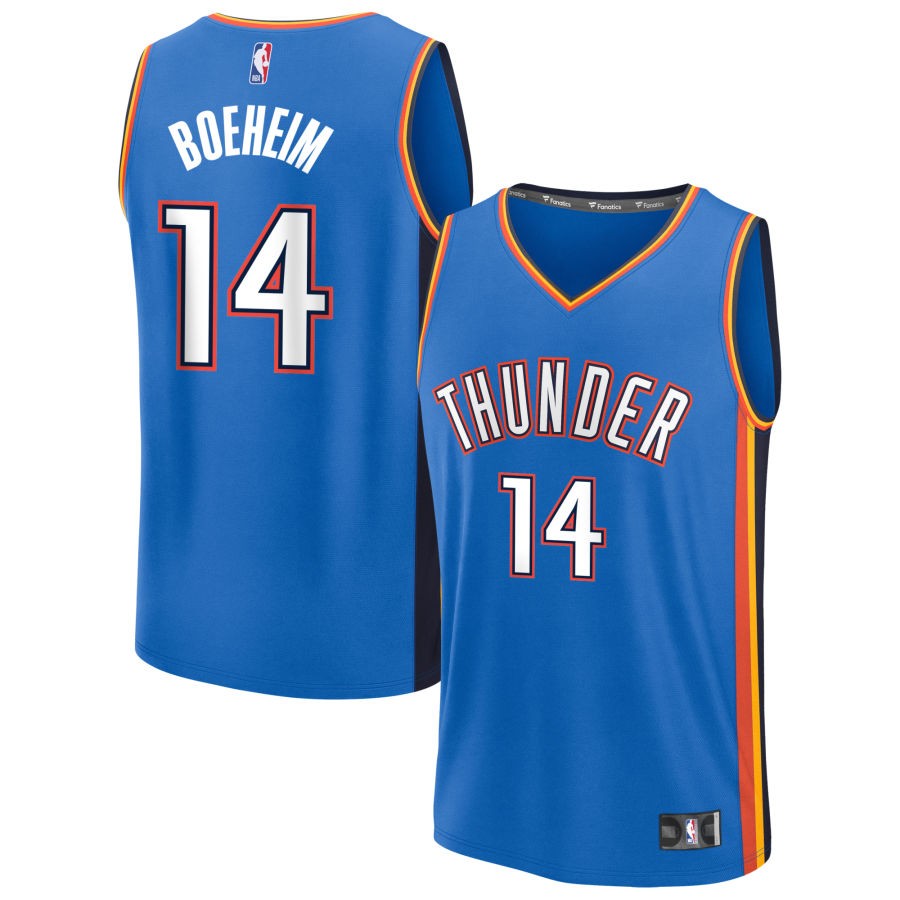 Buddy Boeheim Men's Fanatics Blue Oklahoma City Thunder Fast Break Custom Jersey - Icon Edition