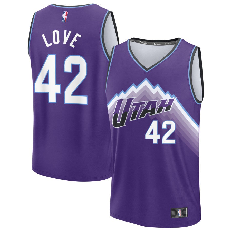 Kevin Love Men's Fanatics Purple Utah Jazz Fast Break Replica Custom Jersey - Icon Edition