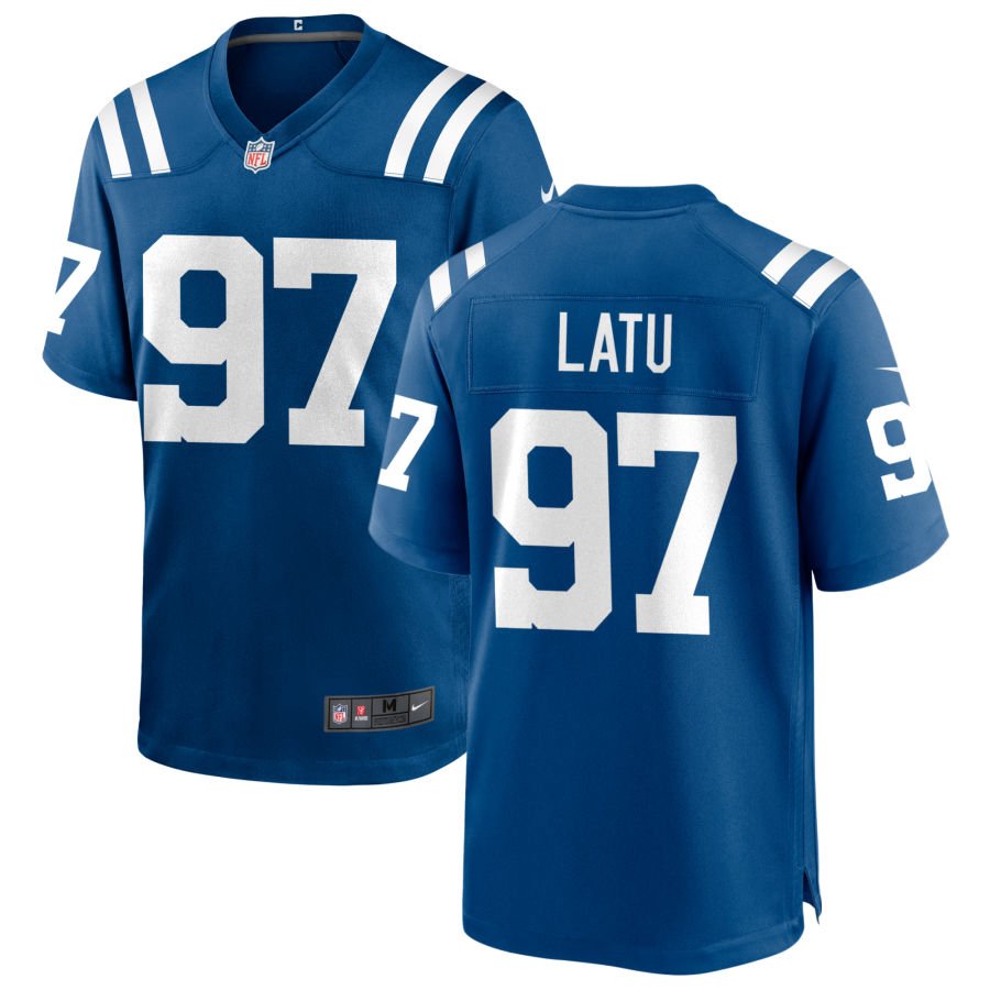 Laiatu Latu Men's Nike Indianapolis Colts Royal Custom Game Jersey