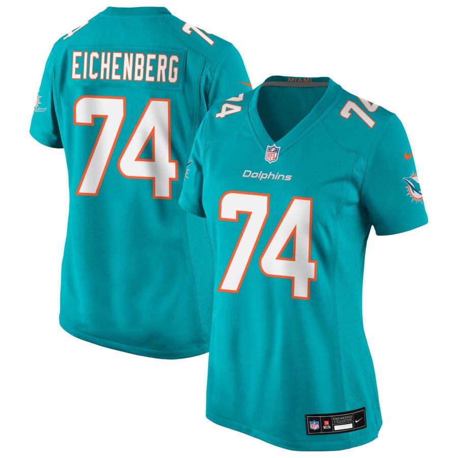 Liam Eichenberg Women's Nike Aqua Miami Dolphins Custom Game Jersey