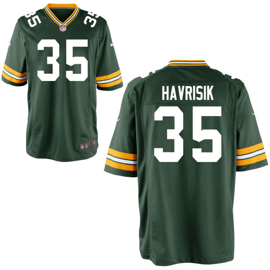 Lucas Havrisik Youth Nike Green Green Bay Packers Custom Game Jersey