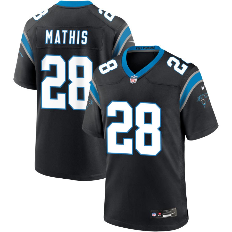 Damarri Mathis Men's Nike Black Carolina Panthers Custom Game Jersey