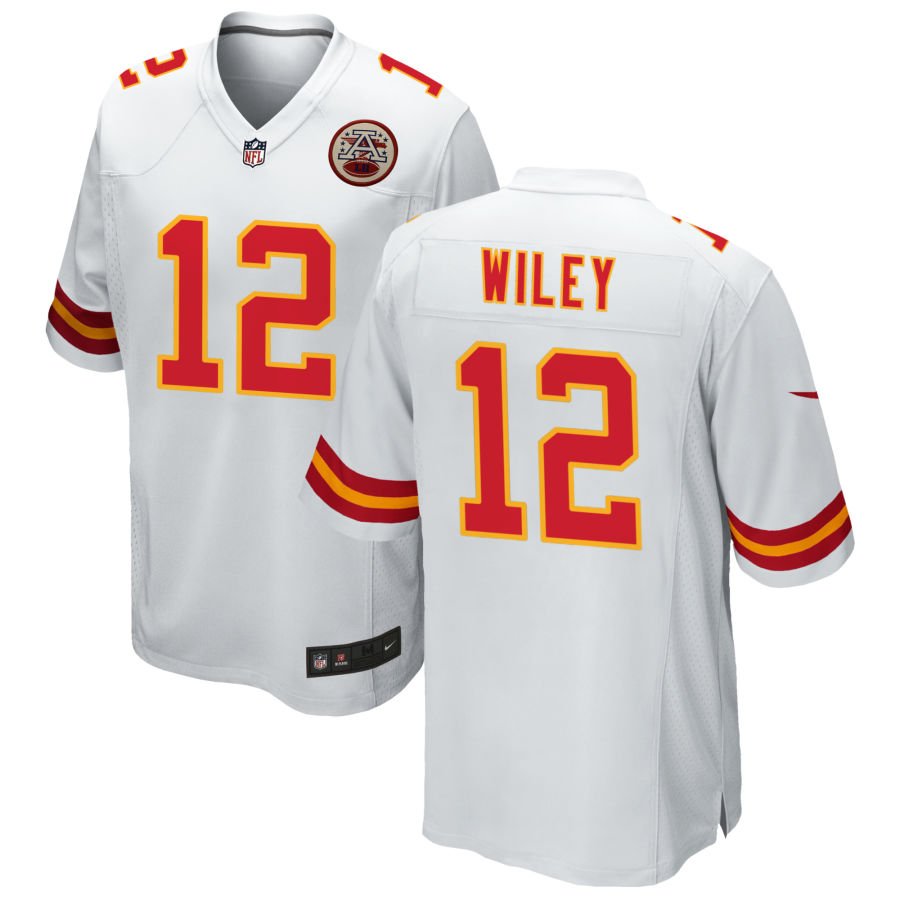 Jared Wiley Men's Nike White Kansas City Chiefs Custom Game Jersey