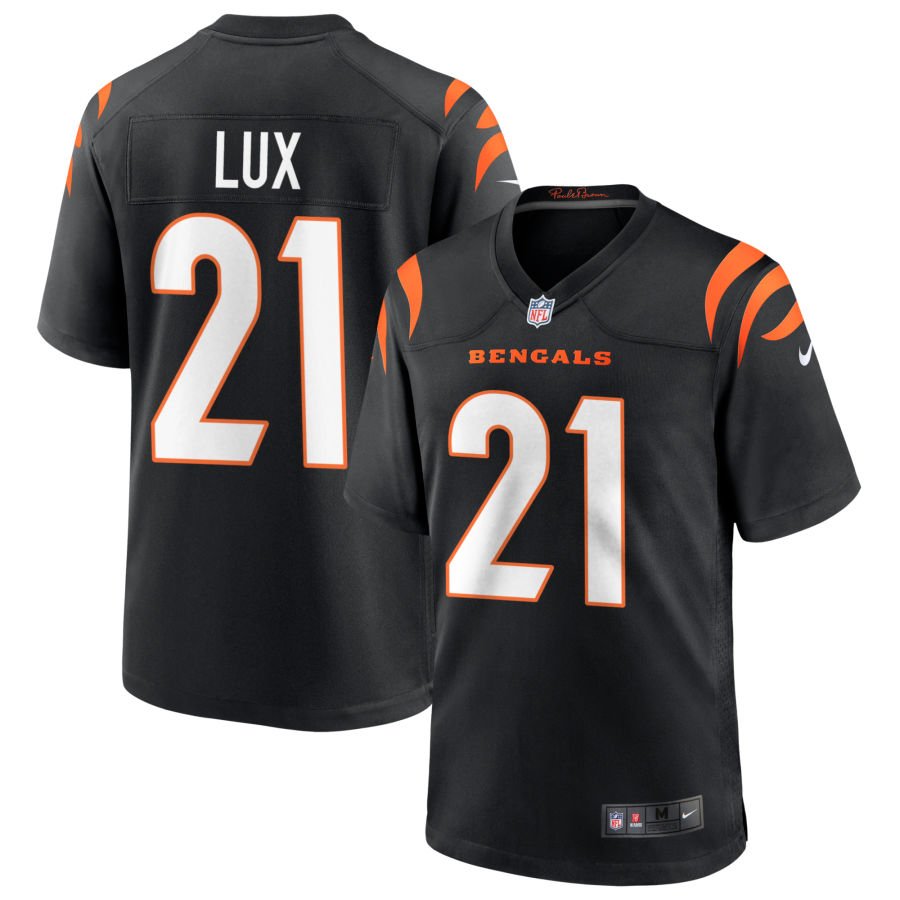 Bralyn Lux Men's Nike Black Cincinnati Bengals Game Custom Jersey