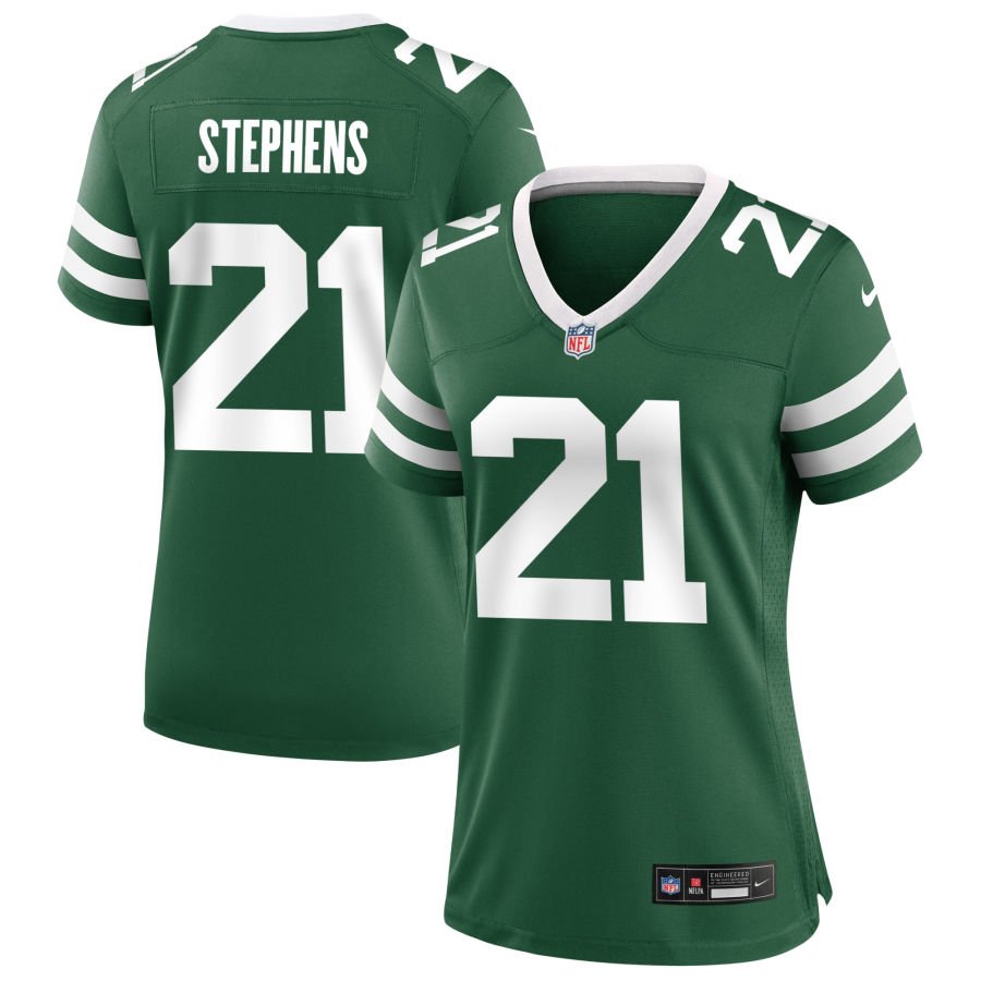 Brandon Stephens Women's Nike  Legacy Green New York Jets Custom Game Jersey