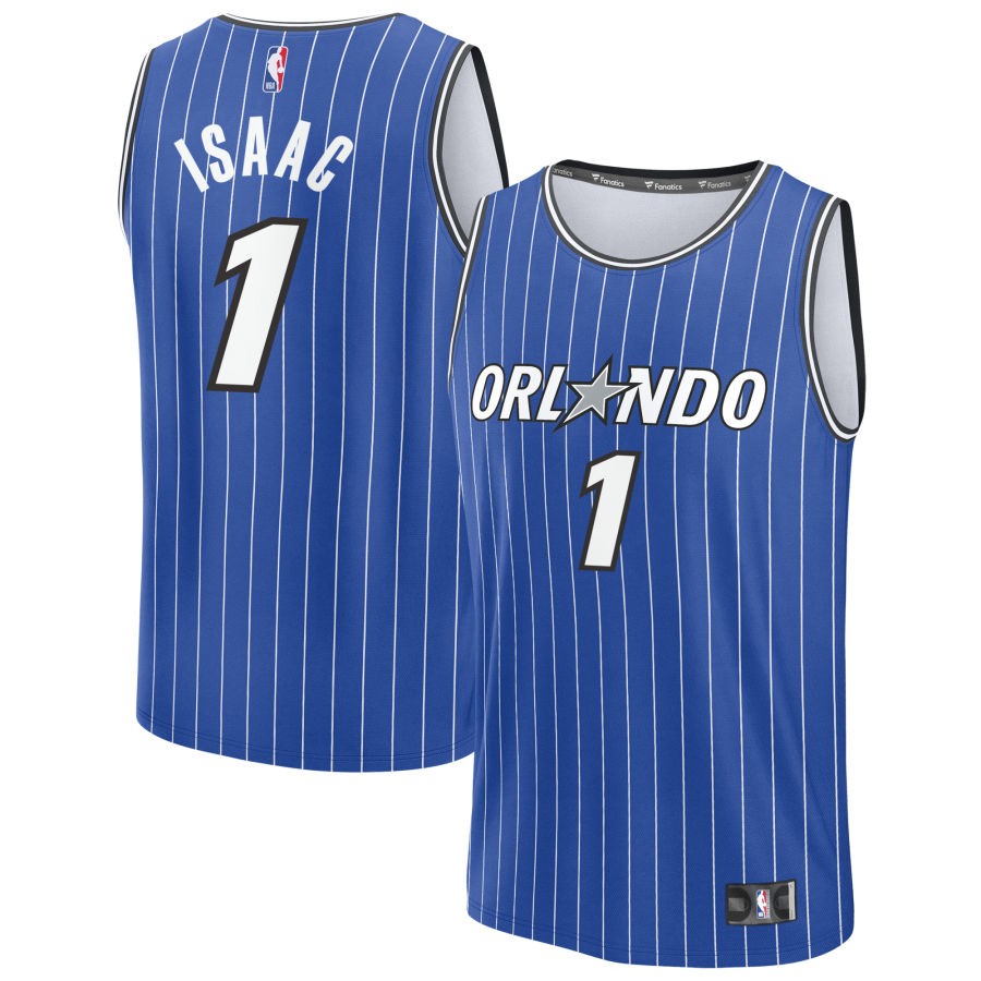 Jonathan Isaac Men's Fanatics Blue Orlando Magic Fast Break Replica Custom Jersey - Icon Edition