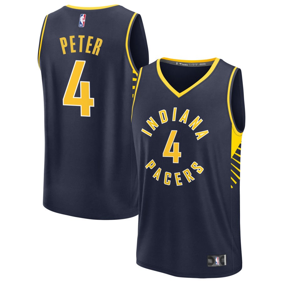 Taelon Peter Men's Fanatics Navy Indiana Pacers Fast Break Custom Jersey - Icon Edition