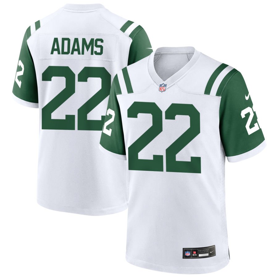 Tony Adams Men's Nike White New York Jets Classic Alternate Custom Replica Jersey