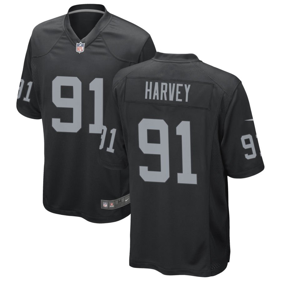 Jahfari Harvey Men's Nike Black Las Vegas Raiders Custom Game Jersey