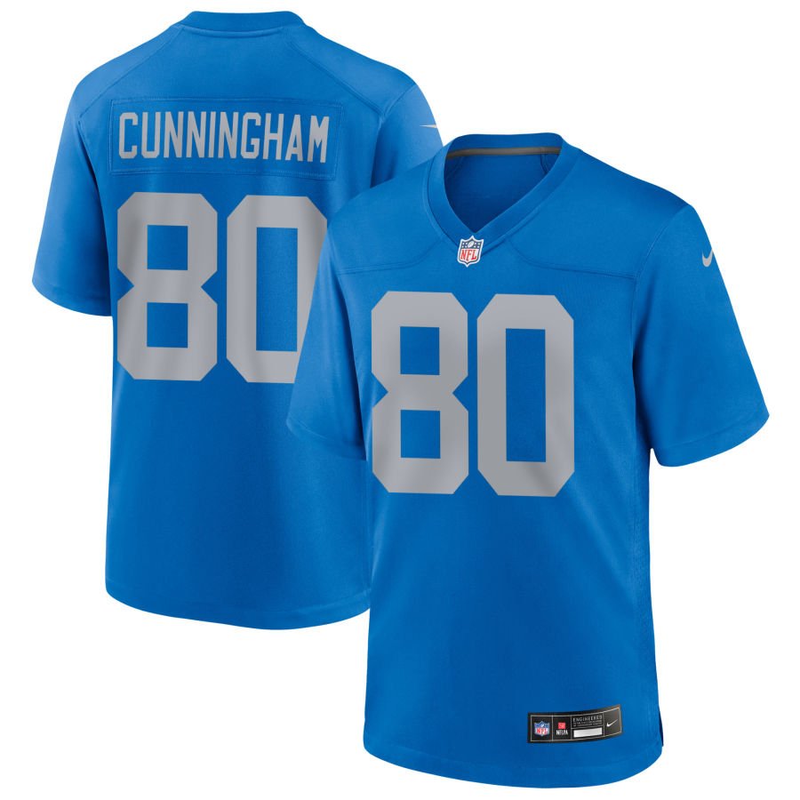 Malik Cunningham Men's Nike Blue Detroit Lions Alternate Custom Game Jersey