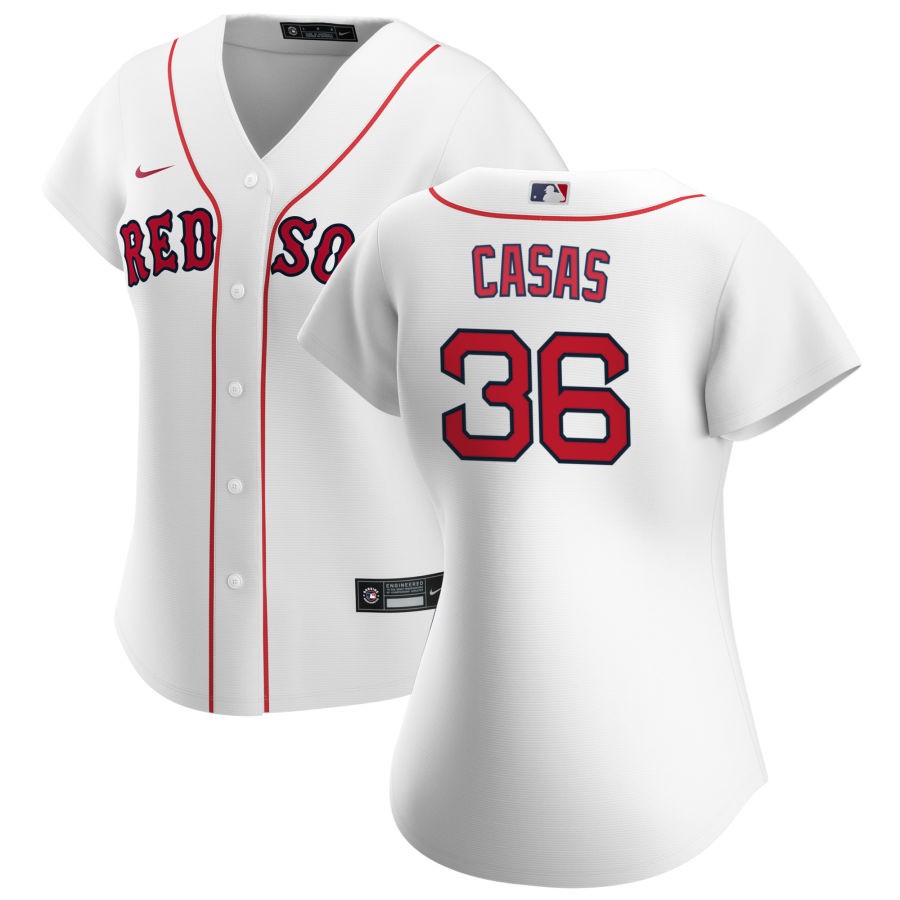 Mickey Gasper Women's Nike White Boston Red Sox Home Replica Custom Jersey