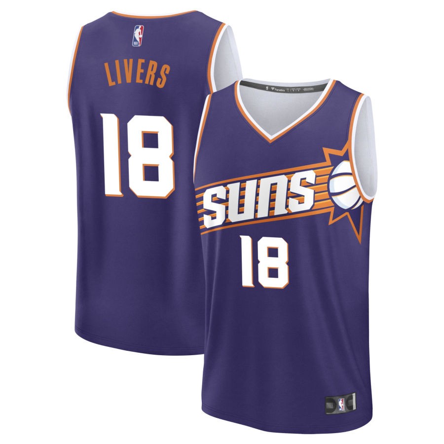 Isaiah Livers Youth Fanatics Purple Phoenix Suns Fast Break Custom Replica Jersey - Icon Edition