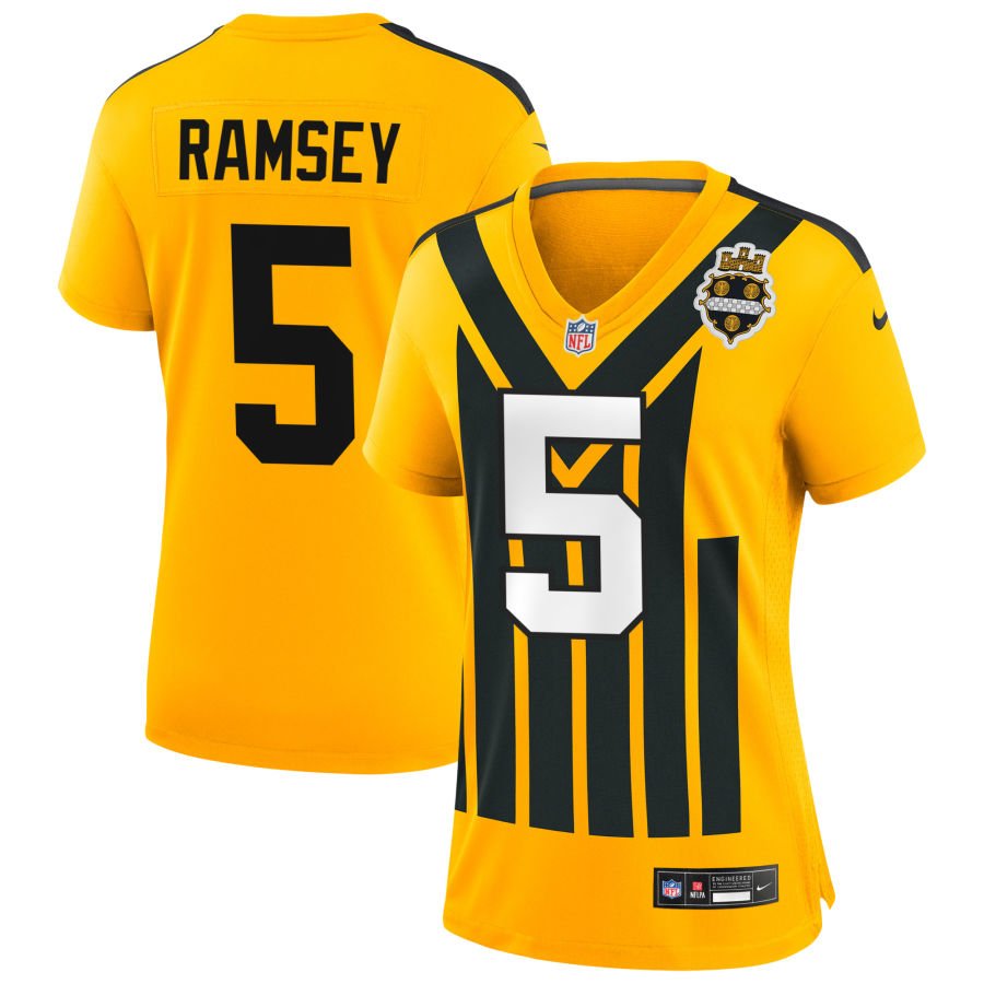 Jalen Ramsey Women's Nike Gold Pittsburgh Steelers Alternate 1933 Throwback Game Custom Jersey
