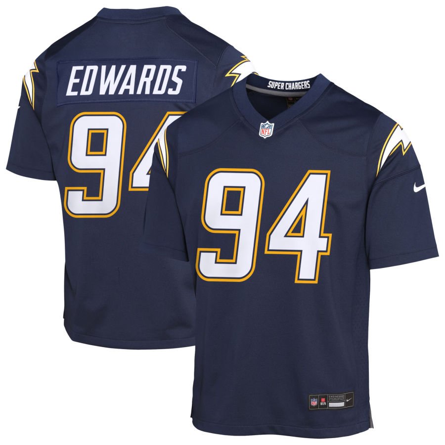 TeRah Edwards Youth Nike Navy Los Angeles Chargers Alternate Super Chargers Game Custom Jersey