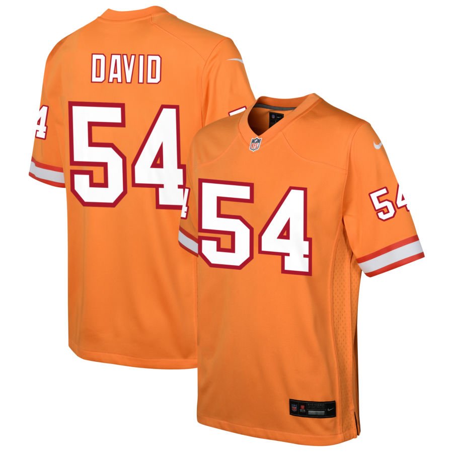 Lavonte David Youth Nike Orange Tampa Bay Buccaneers Custom Throwback Game Jersey