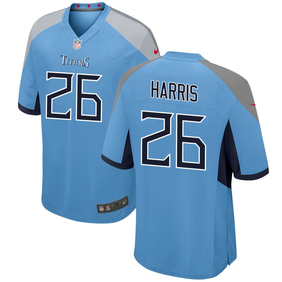 Marcus Harris Men's Nike Light Blue Tennessee Titans Alternate Custom Game Jersey