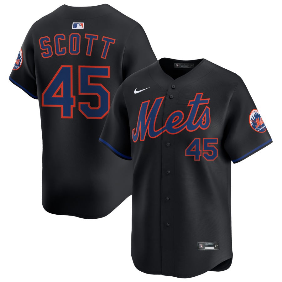 Joey Gerber Men's Nike Black New York Mets Alternate Limited Custom Jersey