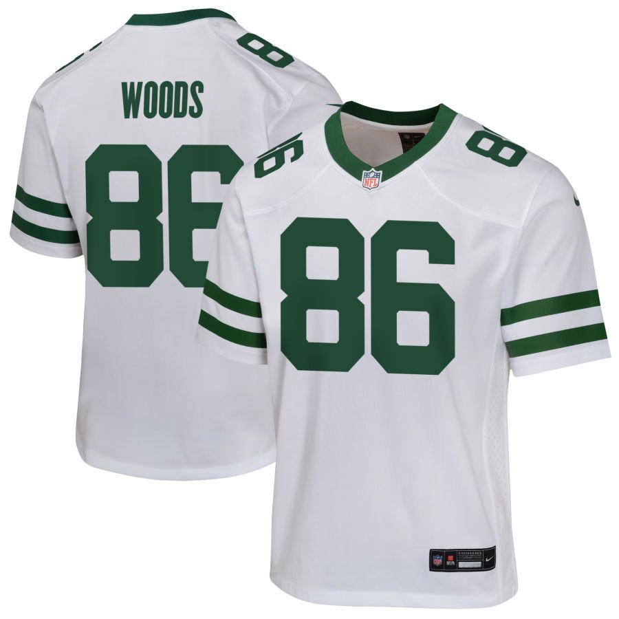 Jelani Woods Youth Nike  Legacy White New York Jets Custom Game Jersey