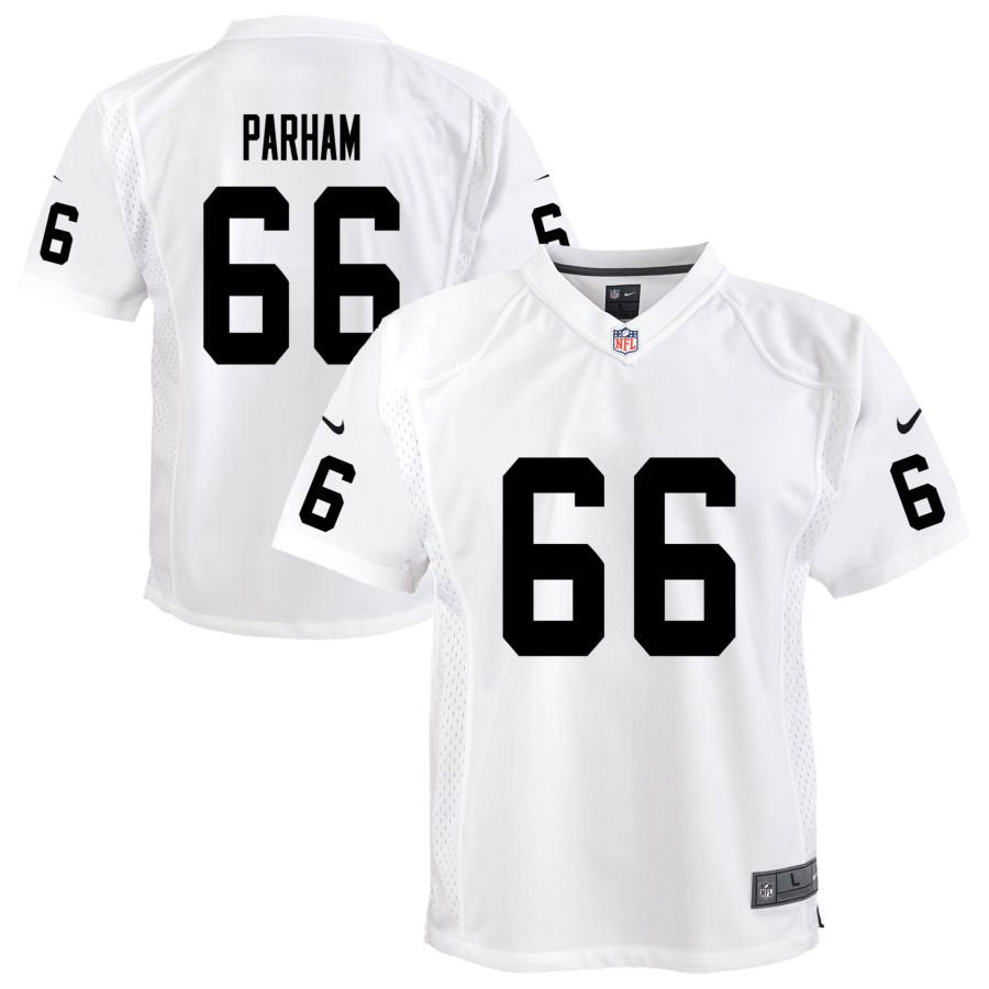 Dylan Parham Youth Nike White Las Vegas Raiders Team Custom Game Jersey