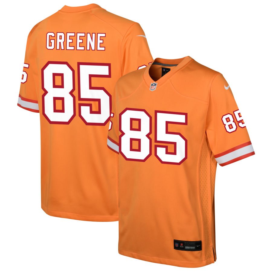 Garrett Greene Youth Nike Orange Tampa Bay Buccaneers Custom Throwback Game Jersey