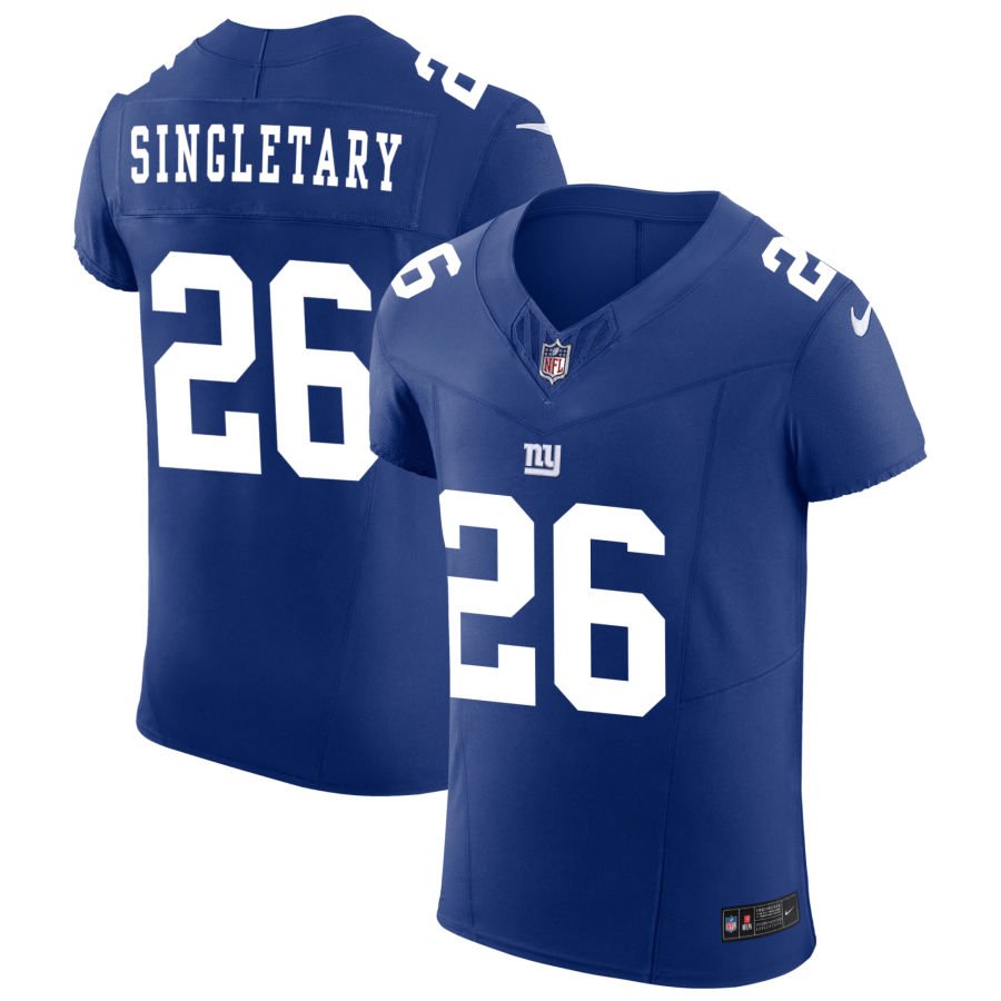 Devin Singletary Men's Nike Royal New York Giants Vapor F.U.S.E. Elite Custom Jersey