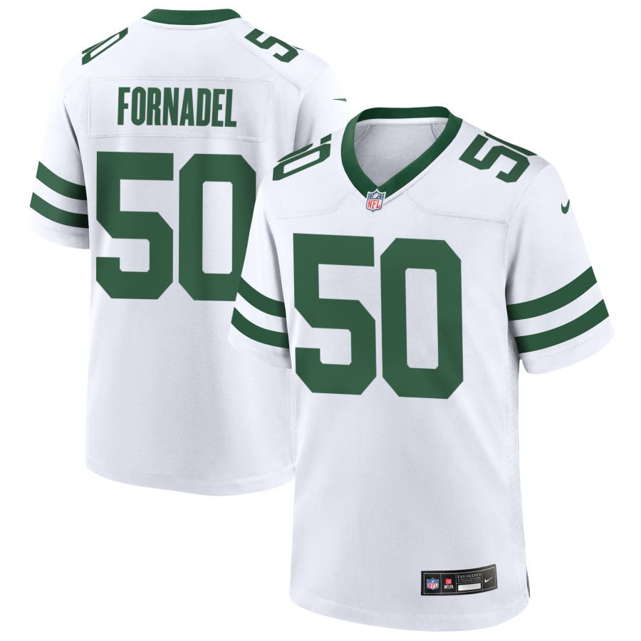 Liam Fornadel Men's Nike  Legacy White New York Jets Custom Game Jersey