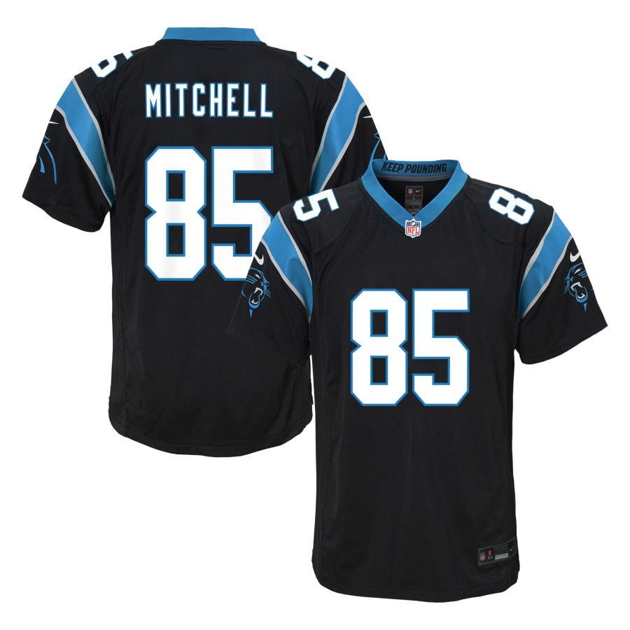 James Mitchell Youth Nike  Black Carolina Panthers Custom Game Jersey