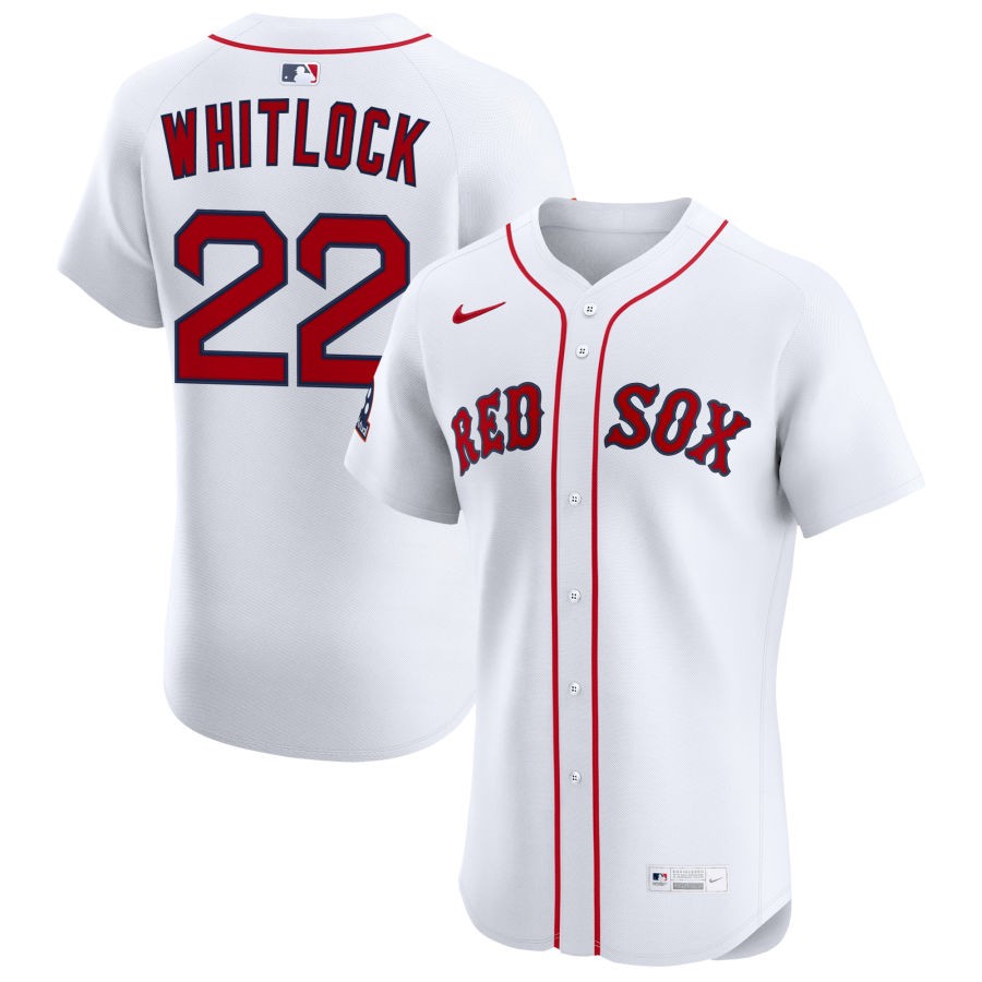 Connor Wong Men's Nike White Boston Red Sox Home Elite Sponsor Patch Custom Jersey