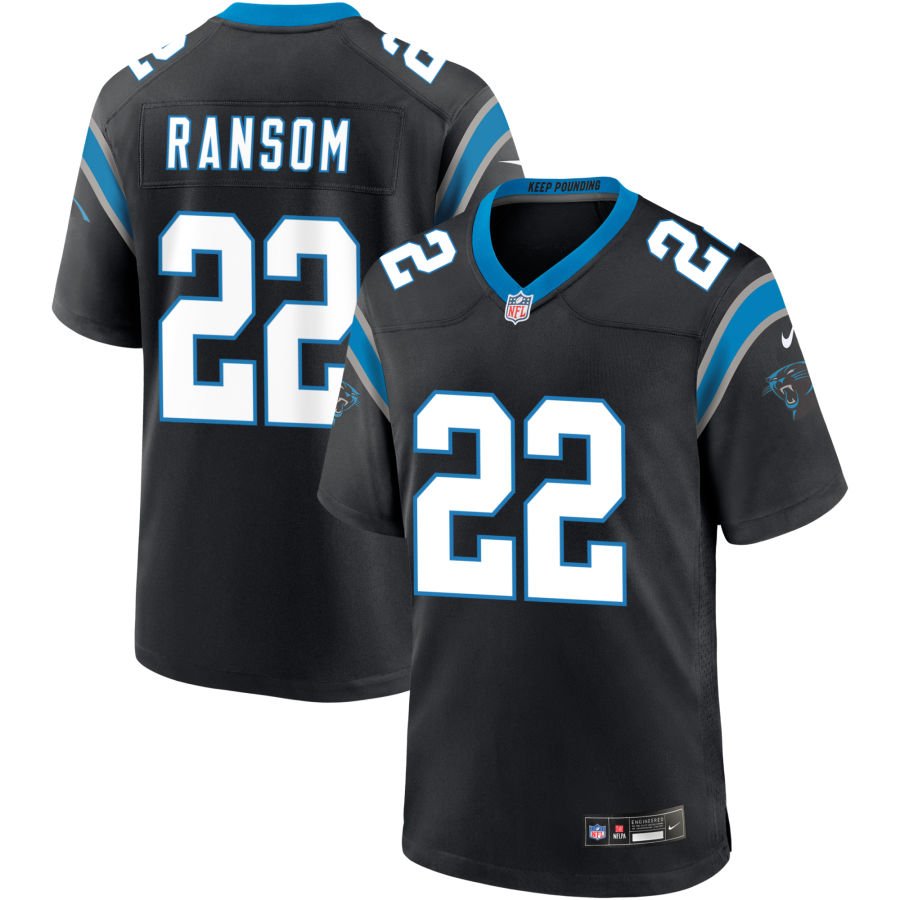 Lathan Ransom Men's Nike Black Carolina Panthers Custom Game Jersey