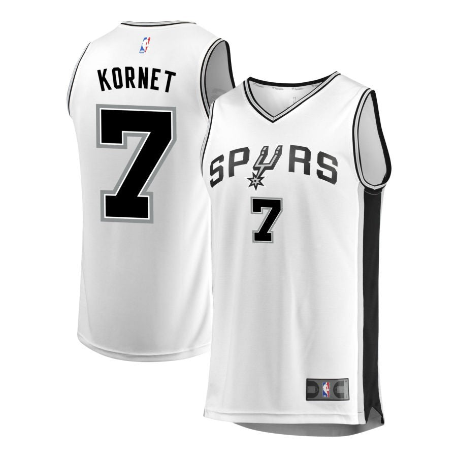 Luke Kornet Men's Fanatics White San Antonio Spurs Fast Break Custom Replica Jersey - Association Edition