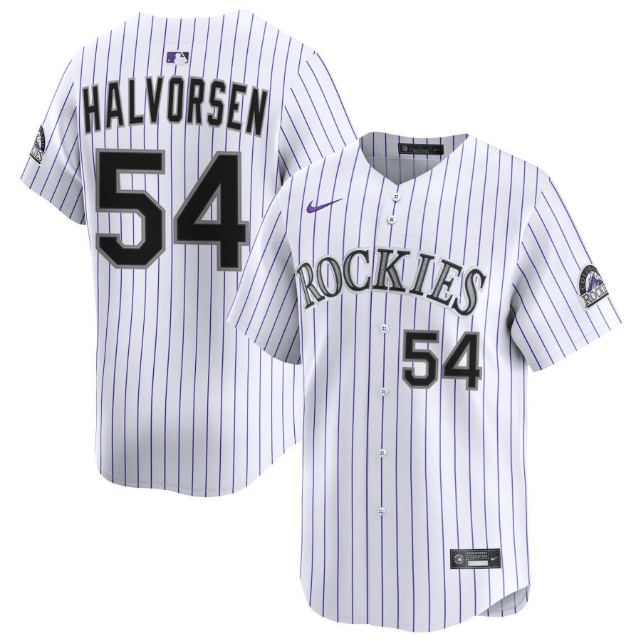 Blaine Crim Youth Nike  White Colorado Rockies Home Custom Limited Jersey