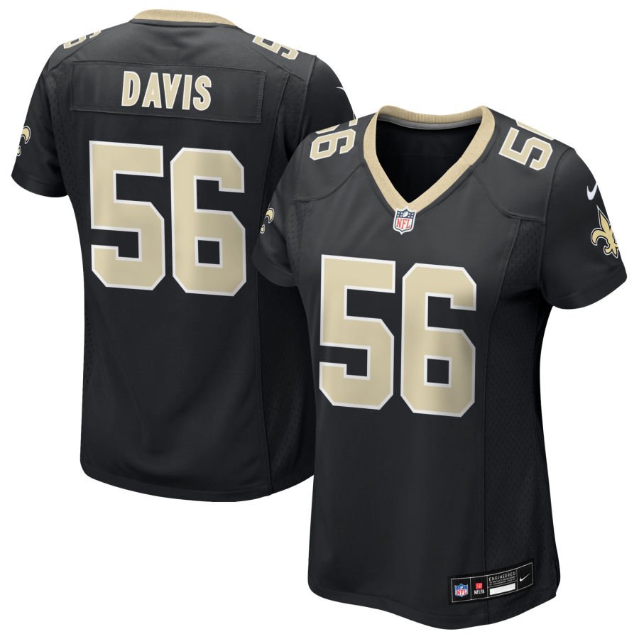 Demario Davis Women's Nike Black New Orleans Saints Custom Game Jersey