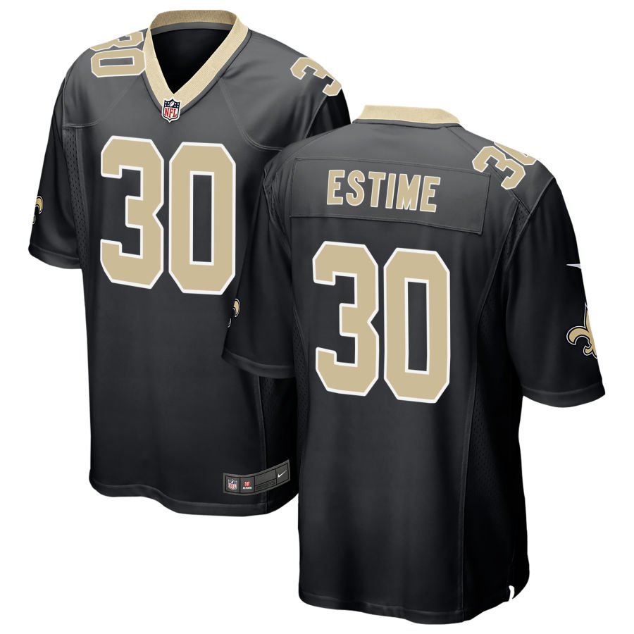 Audric Estime Men's Nike Black New Orleans Saints Custom Game Jersey