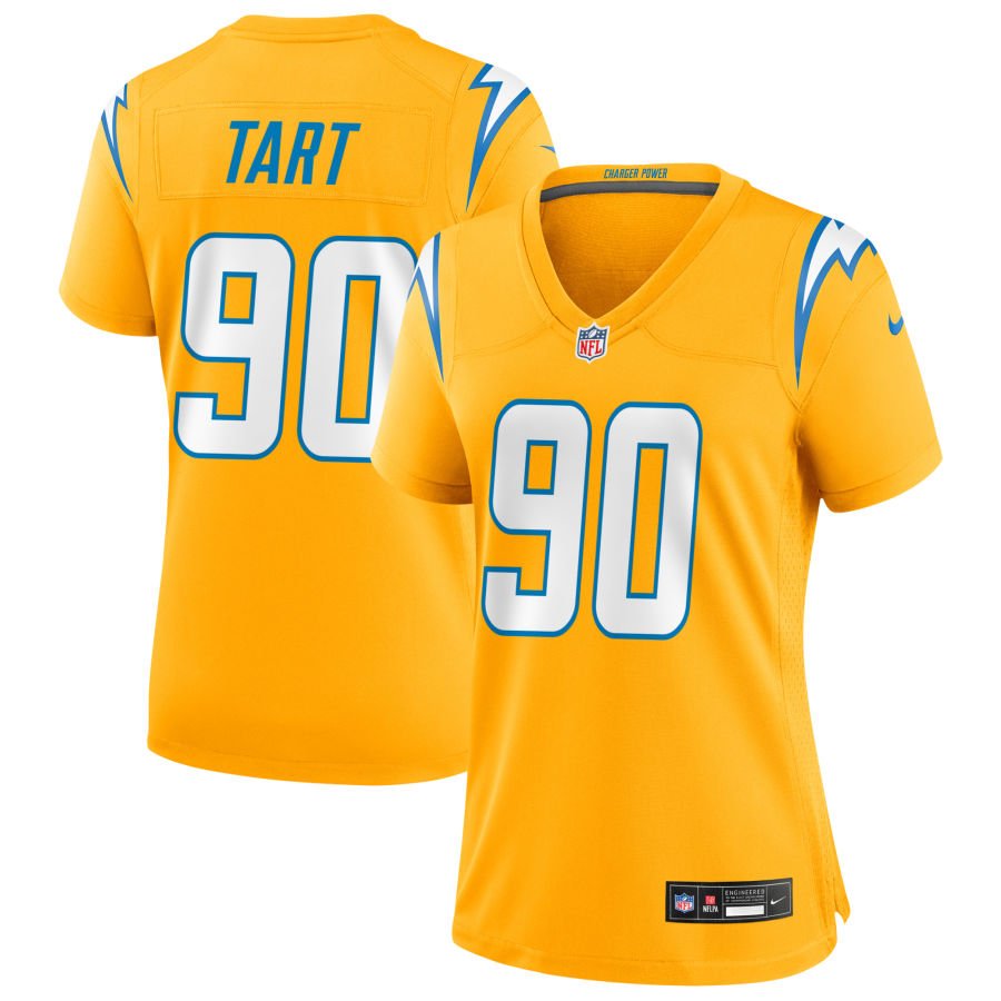 Teair Tart Women's Nike Gold Los Angeles Chargers Alternate Charger Power Game Custom Jersey