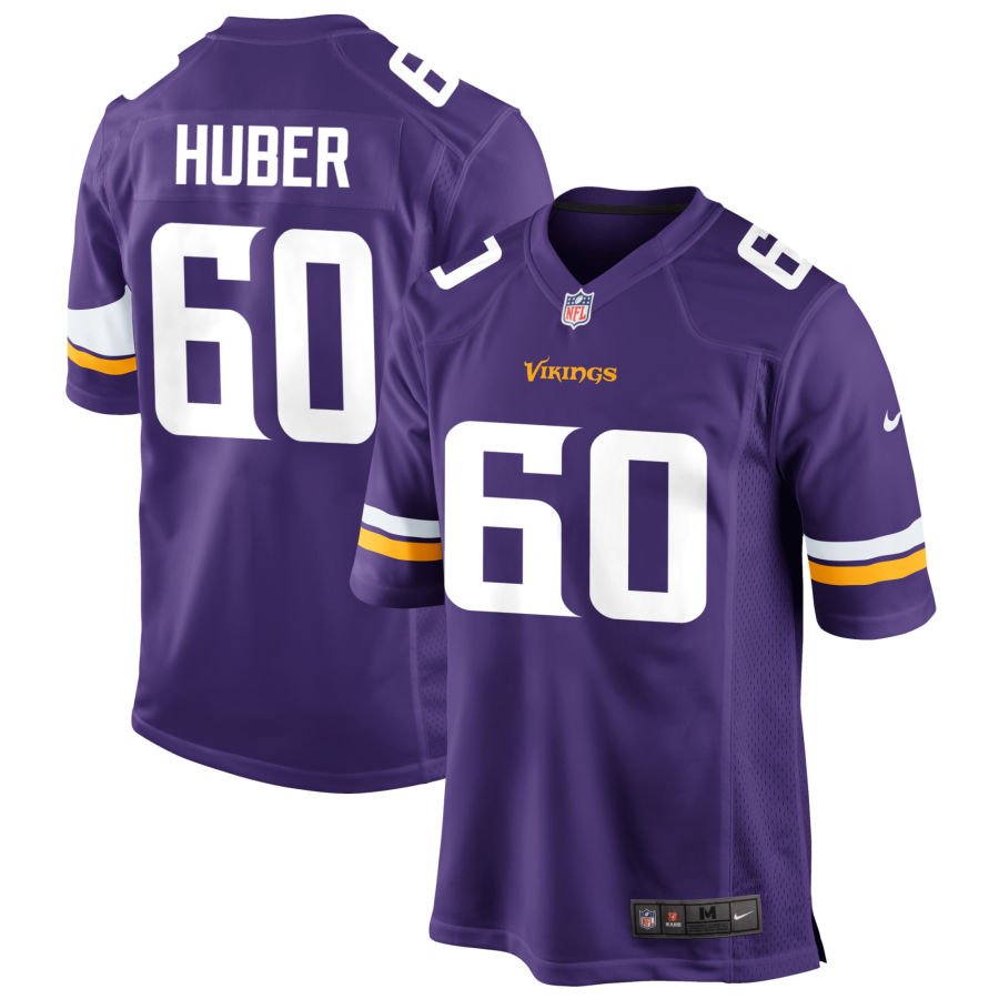 Joe Huber Men's Nike Purple Minnesota Vikings Custom Game Jersey