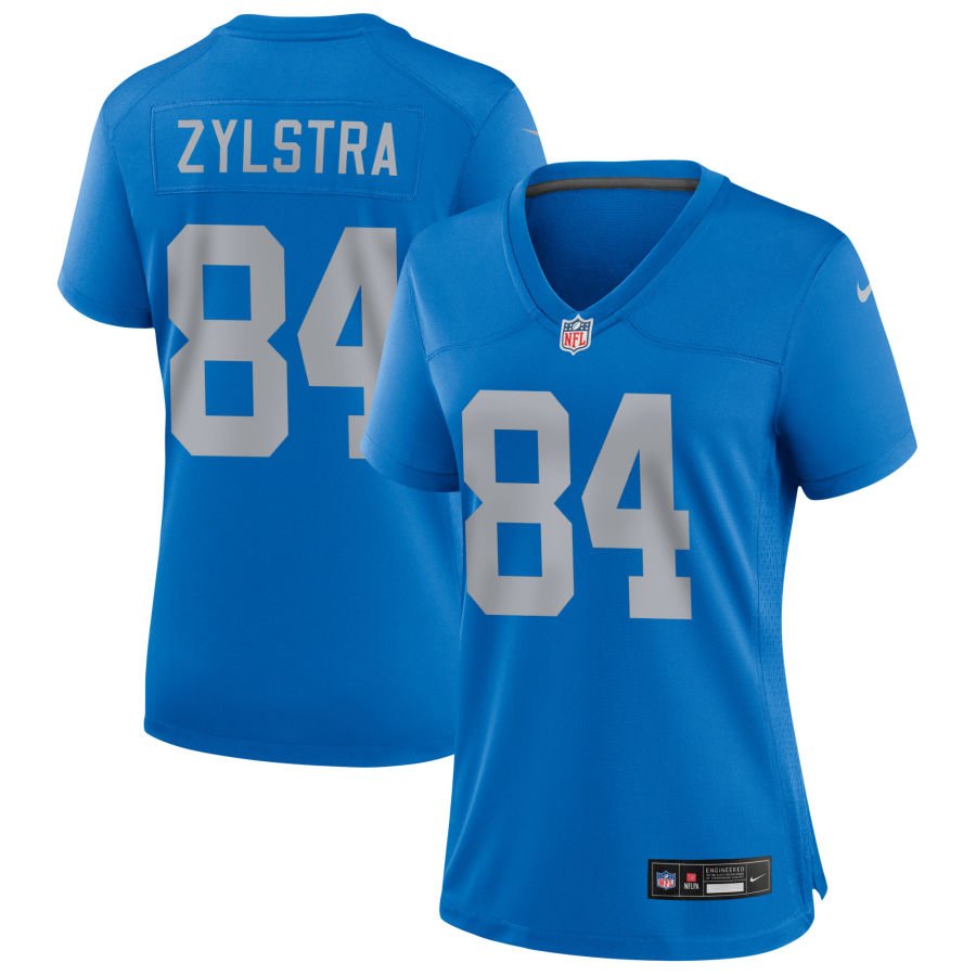 Shane Zylstra Women's Nike Blue Detroit Lions Alternate Custom Game Jersey