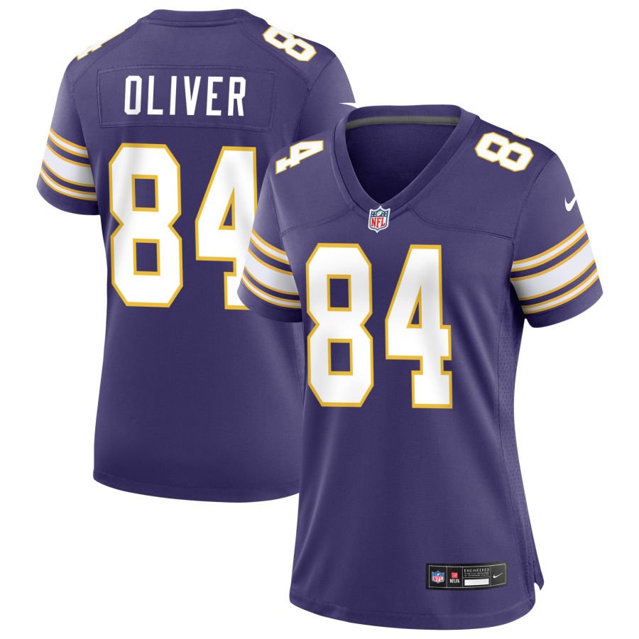 Josh Oliver Women's Nike Purple Minnesota Vikings Classic Custom Game Jersey