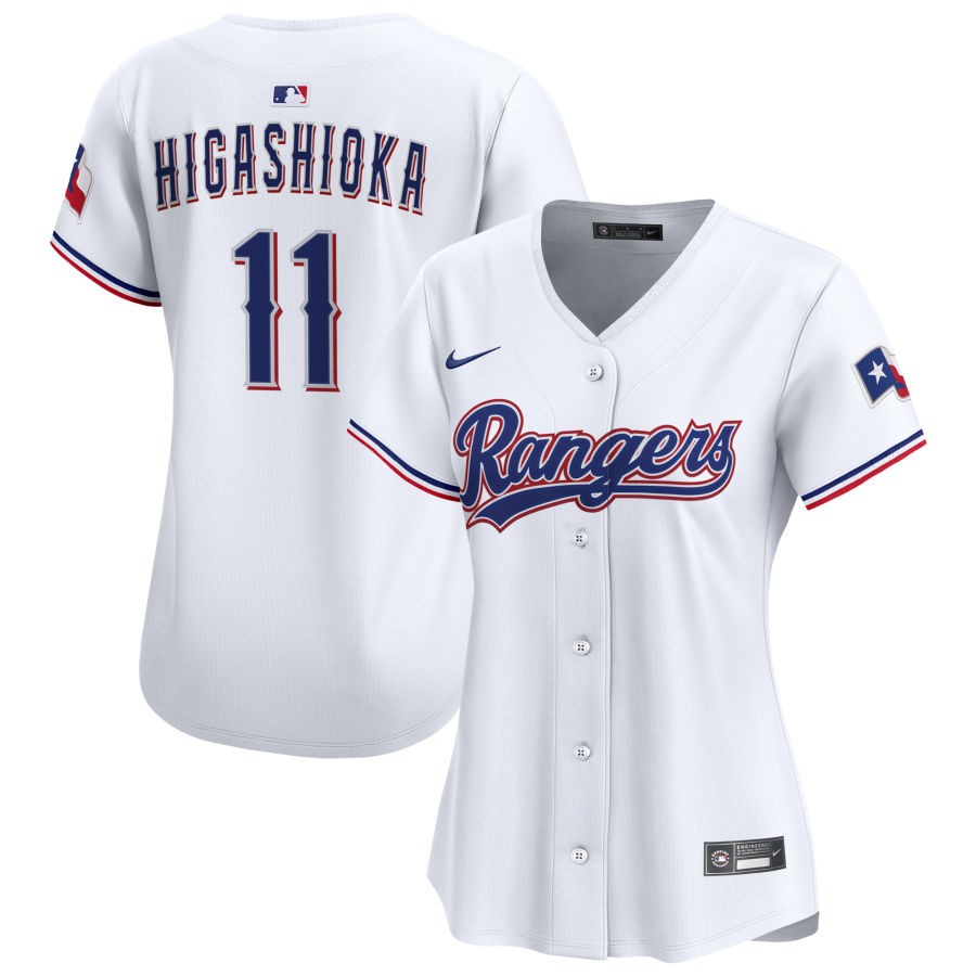 Brandon Nimmo Women's Nike  White Texas Rangers Home Limited Custom Jersey