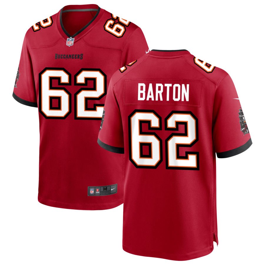 Graham Barton Men's Nike Red Tampa Bay Buccaneers  Team Custom Game Jersey