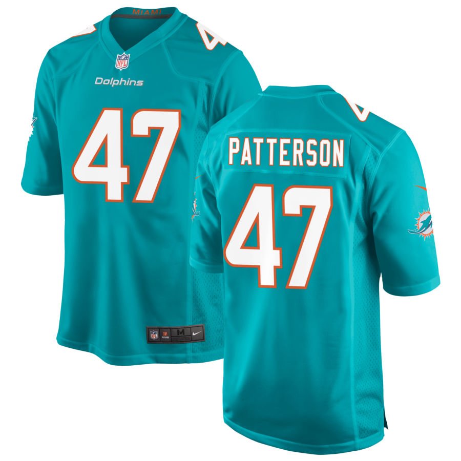 Riley Patterson Men's Nike Aqua Miami Dolphins Custom Game Jersey