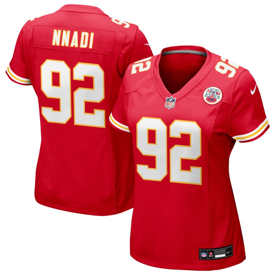 Derrick Nnadi Women's Nike Red Kansas City Chiefs Custom Game Jersey