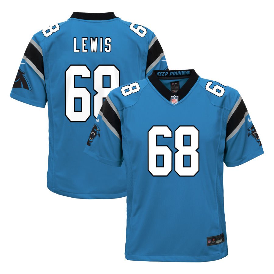 Damien Lewis Youth Nike  Blue Carolina Panthers Alternate Custom Game Jersey