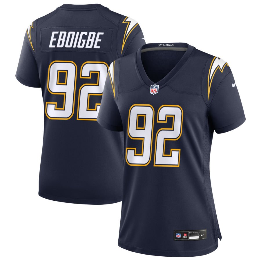 Justin Eboigbe Women's Nike Navy Los Angeles Chargers Alternate Super Chargers Game Custom Jersey