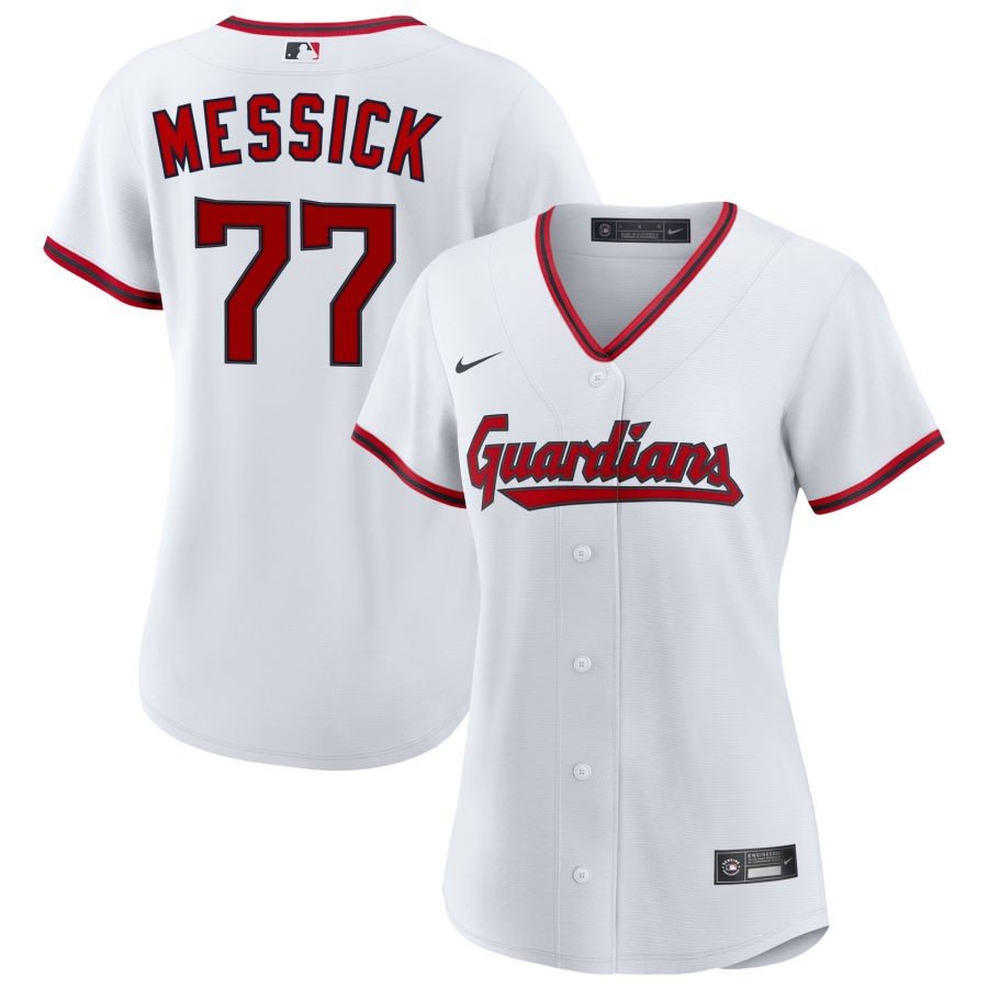 Logan Allen Women's Nike  White Cleveland Guardians Home Custom Replica 2.0 Jersey